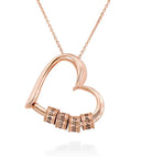 Tied Hearts Necklace ( Rose Gold )