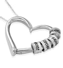 Tied Hearts Necklace (Silver)